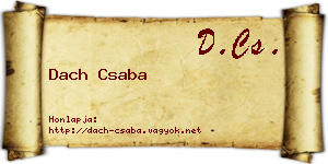 Dach Csaba névjegykártya